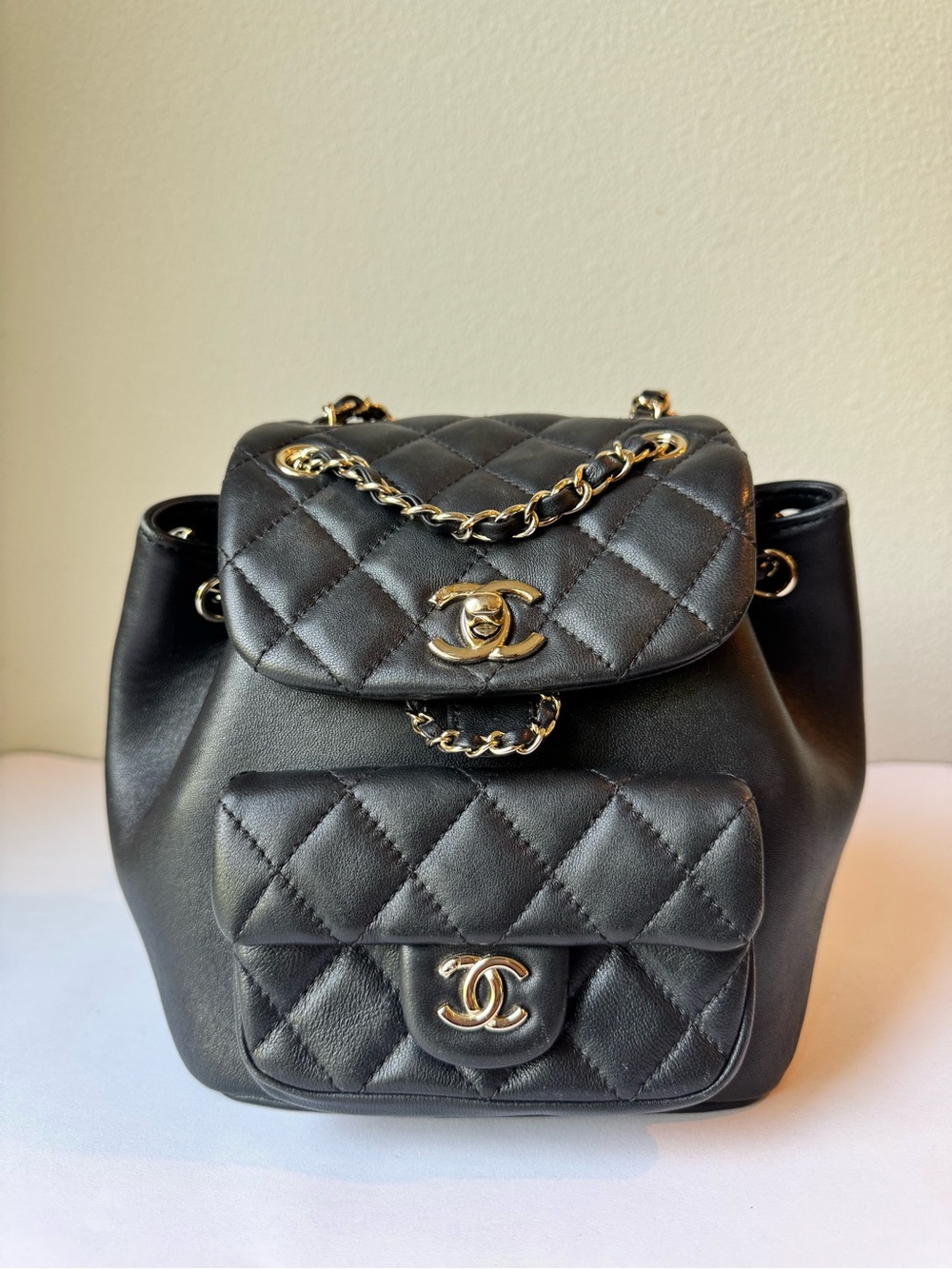 CHANEL Quilted Small Duma Drawstring Backpack